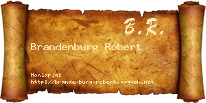 Brandenburg Róbert névjegykártya