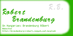 robert brandenburg business card