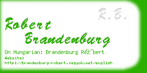 robert brandenburg business card